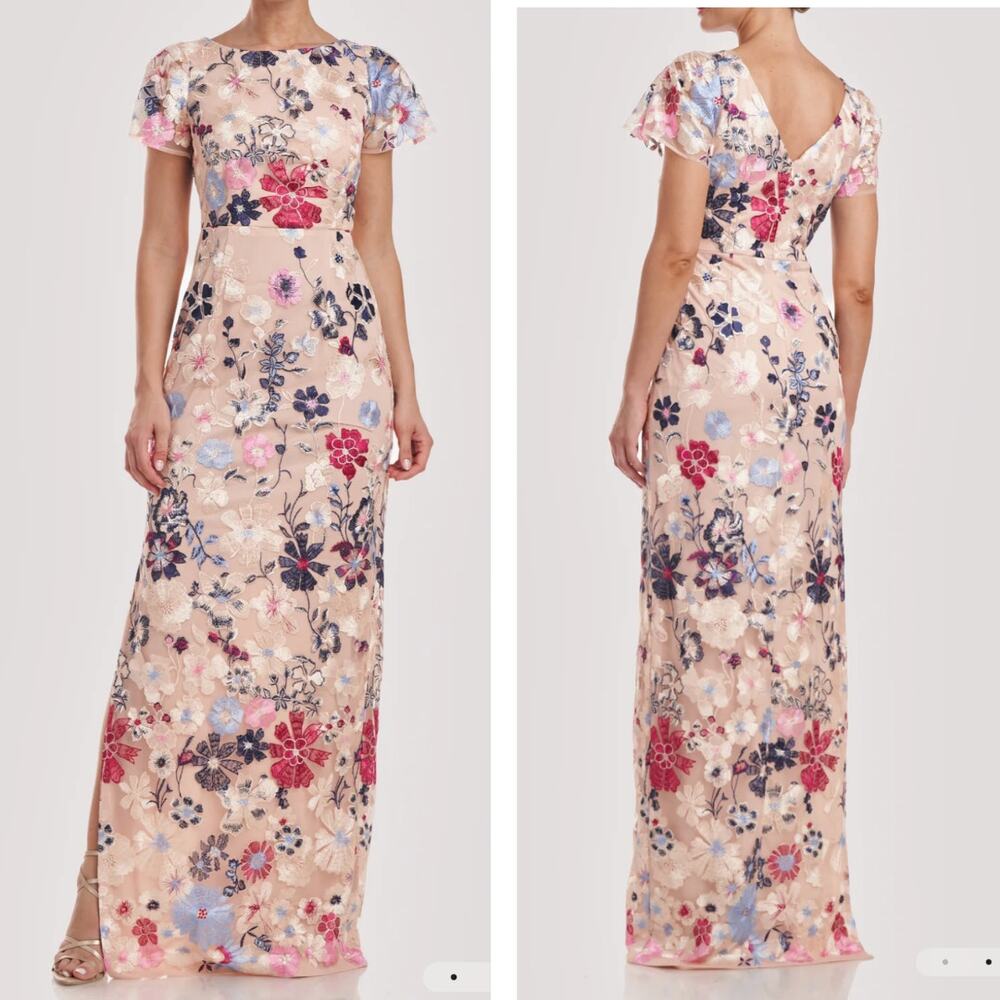NWT JS Collections Dress 4 Floral Embroidered Wedding Guest Mother of the Bride - Picture 3 of 16